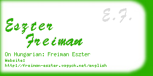 eszter freiman business card